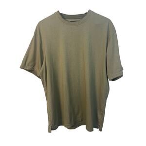 Van Heusen Classic Brown Cotton Blend Short Sleeve Crew Neck Shirt XL Pre-owned